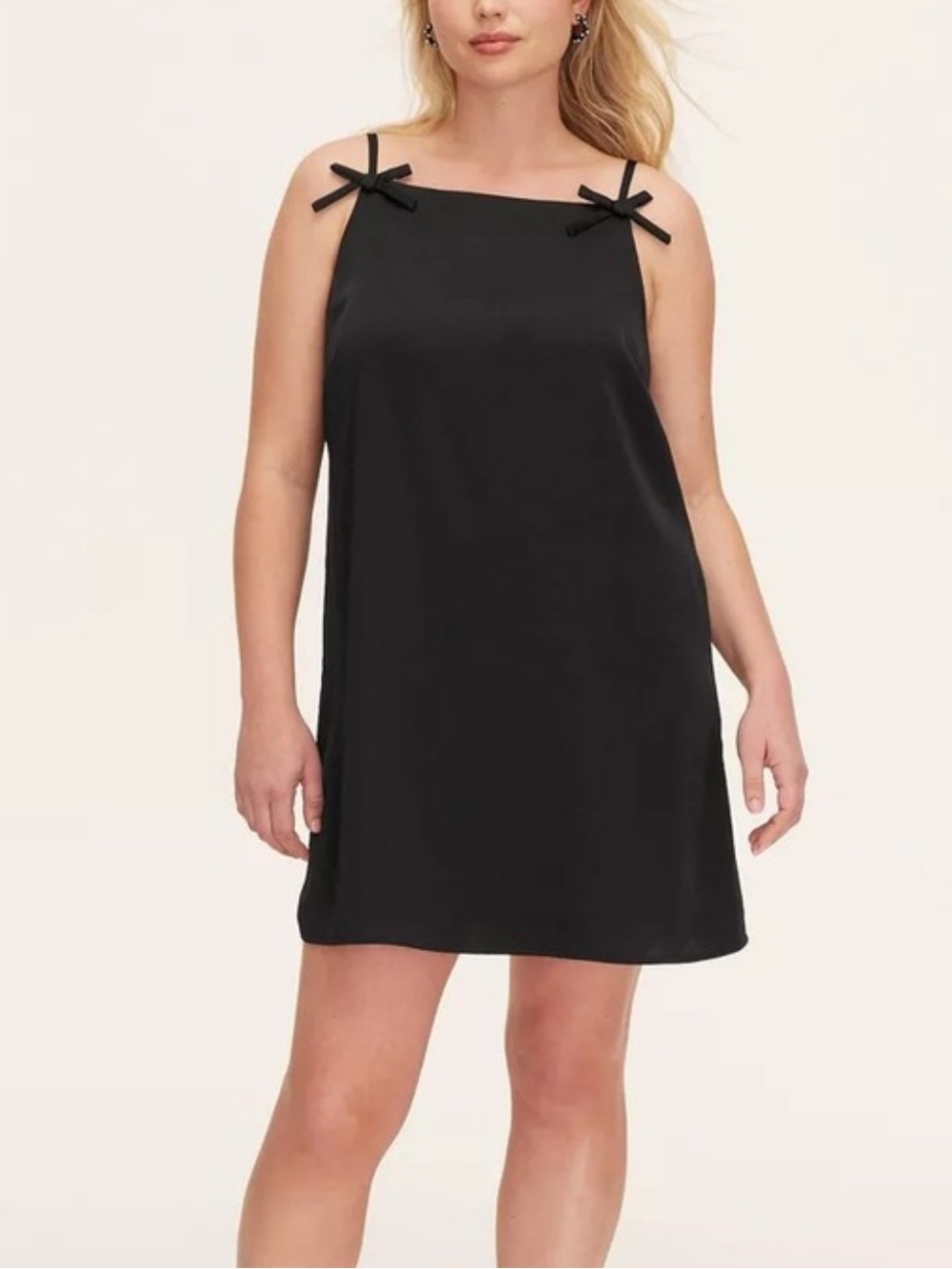 Kate Spade x Target Satin Dress with Bow Straps - Black SA
